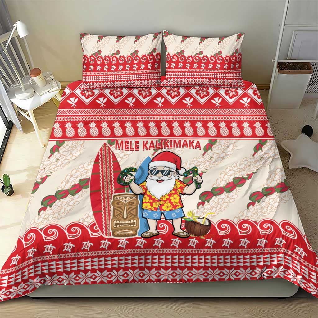 Hawaii Christmas Six Seven Bedding Set Mele Kalikimaka Funny Santa 67 Gen Alpha Slang LT14 - Polynesian Pride