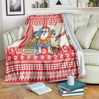 Hawaii Christmas Six Seven Blanket Mele Kalikimaka Funny Santa 67 Gen Alpha Slang LT14 Red - Polynesian Pride