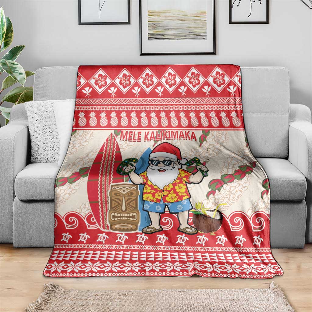 Hawaii Christmas Six Seven Blanket Mele Kalikimaka Funny Santa 67 Gen Alpha Slang LT14 - Polynesian Pride