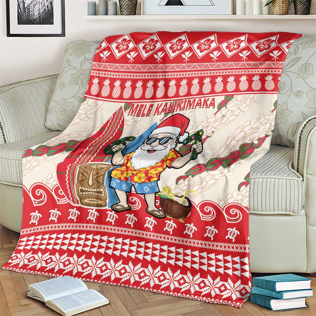 Hawaii Christmas Six Seven Blanket Mele Kalikimaka Funny Santa 67 Gen Alpha Slang LT14 - Polynesian Pride