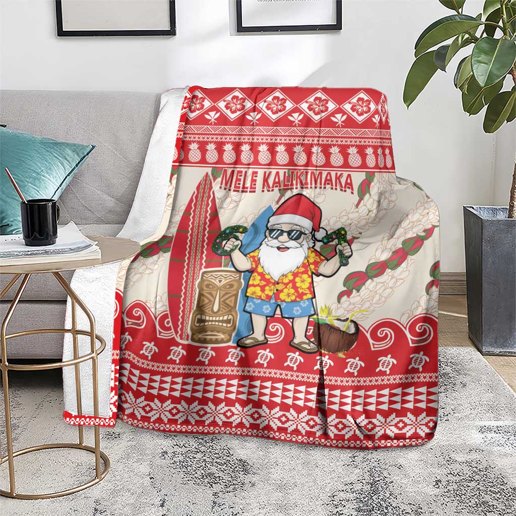 Hawaii Christmas Six Seven Blanket Mele Kalikimaka Funny Santa 67 Gen Alpha Slang LT14 - Polynesian Pride