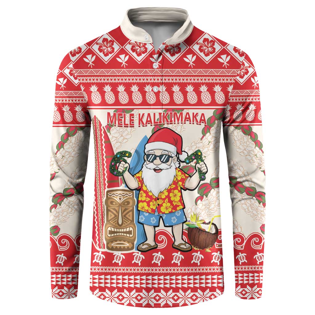 Hawaii Christmas Six Seven Button Sweatshirt Mele Kalikimaka Funny Santa 67 Gen Alpha Slang LT14 Red - Polynesian Pride