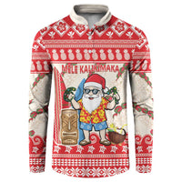 Hawaii Christmas Six Seven Button Sweatshirt Mele Kalikimaka Funny Santa 67 Gen Alpha Slang LT14 Red - Polynesian Pride