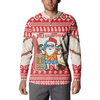 Hawaii Christmas Six Seven Button Sweatshirt Mele Kalikimaka Funny Santa 67 Gen Alpha Slang LT14 - Polynesian Pride