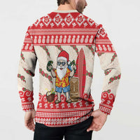 Hawaii Christmas Six Seven Button Sweatshirt Mele Kalikimaka Funny Santa 67 Gen Alpha Slang LT14 - Polynesian Pride