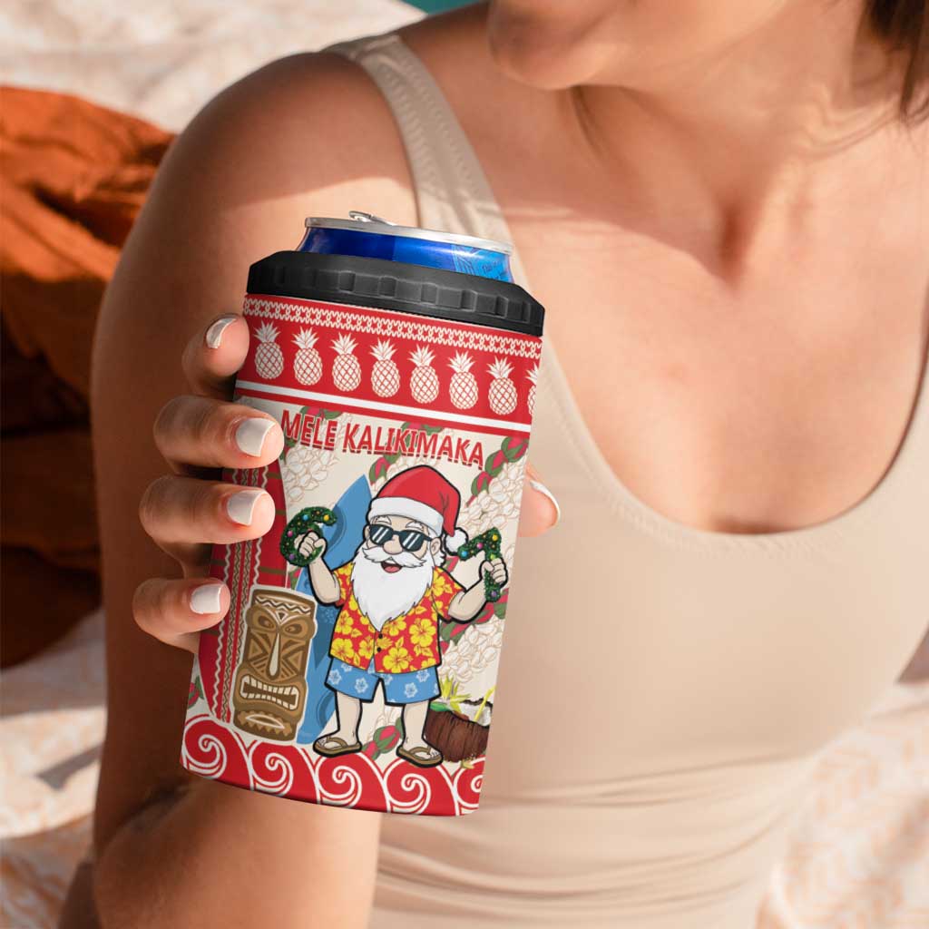 Hawaii Christmas Six Seven 4 in 1 Can Cooler Tumbler Mele Kalikimaka Funny Santa 67 Gen Alpha Slang LT14 - Polynesian Pride