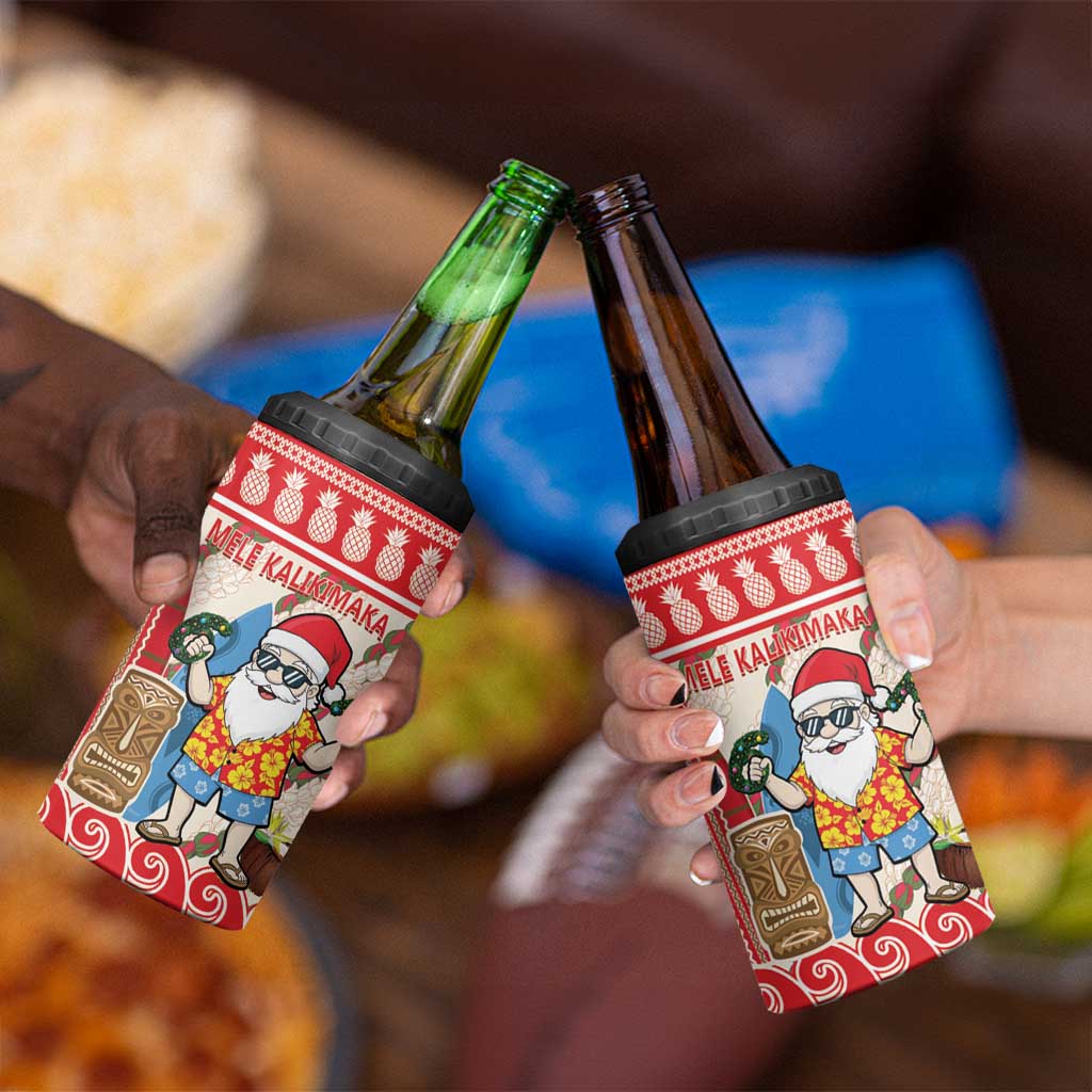 Hawaii Christmas Six Seven 4 in 1 Can Cooler Tumbler Mele Kalikimaka Funny Santa 67 Gen Alpha Slang LT14 - Polynesian Pride