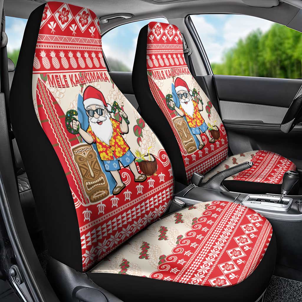 Hawaii Christmas Six Seven Car Seat Cover Mele Kalikimaka Funny Santa 67 Gen Alpha Slang LT14 - Polynesian Pride
