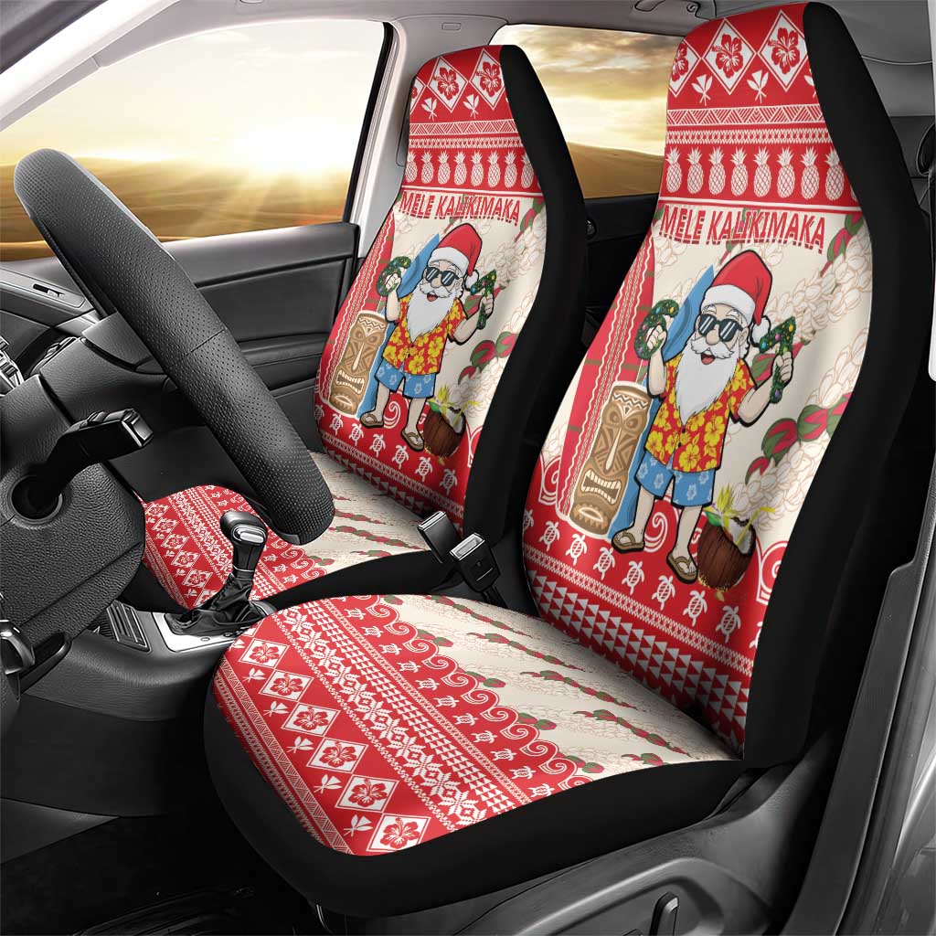 Hawaii Christmas Six Seven Car Seat Cover Mele Kalikimaka Funny Santa 67 Gen Alpha Slang LT14 - Polynesian Pride