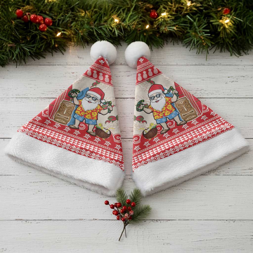 Hawaii Christmas Six Seven Christmas Santa Hat Mele Kalikimaka Funny Santa 67 Gen Alpha Slang LT14 - Polynesian Pride