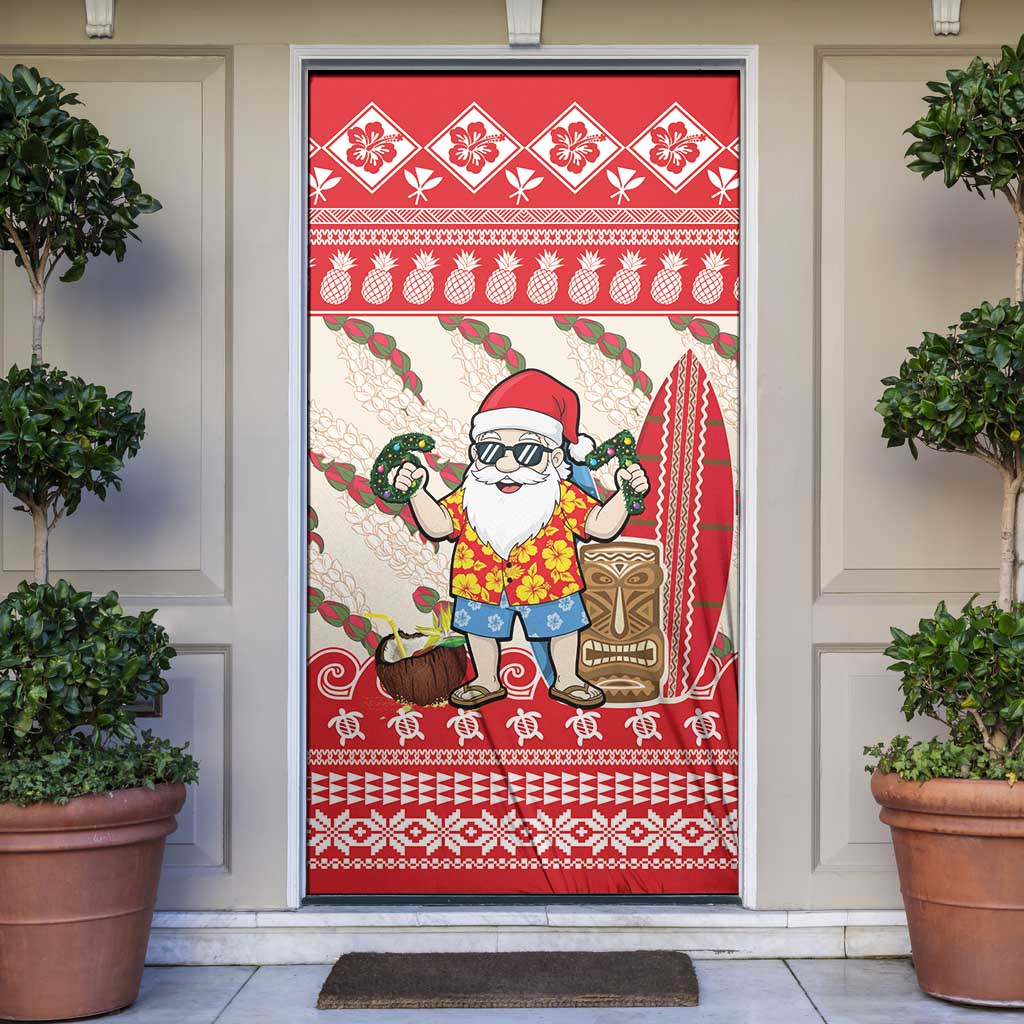 Hawaii Christmas Six Seven Door Cover Mele Kalikimaka Funny Santa 67 Gen Alpha Slang LT14 Red - Polynesian Pride