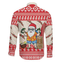 Hawaii Christmas Six Seven Family Matching Long Sleeve Bodycon Dress and Hawaiian Shirt Mele Kalikimaka Funny Santa 67 Gen Alpha Slang LT14 - Polynesian Pride