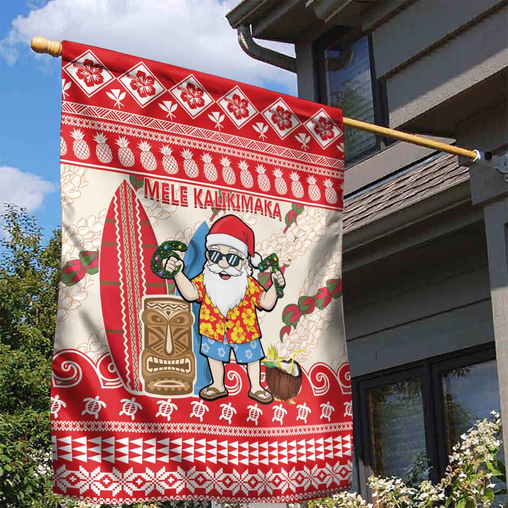 Hawaii Christmas Six Seven Garden Flag Mele Kalikimaka Funny Santa 67 Gen Alpha Slang LT14 - Polynesian Pride