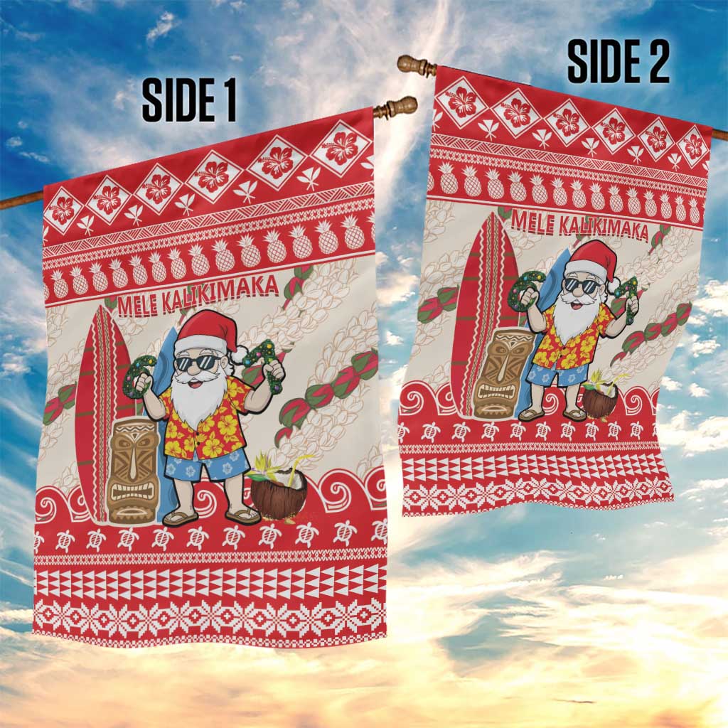 Hawaii Christmas Six Seven Garden Flag Mele Kalikimaka Funny Santa 67 Gen Alpha Slang LT14 - Polynesian Pride