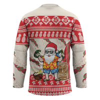 Hawaii Christmas Six Seven Hockey Jersey Mele Kalikimaka Funny Santa 67 Gen Alpha Slang LT14 - Polynesian Pride