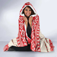 Hawaii Christmas Six Seven Hooded Blanket Mele Kalikimaka Funny Santa 67 Gen Alpha Slang LT14 - Polynesian Pride