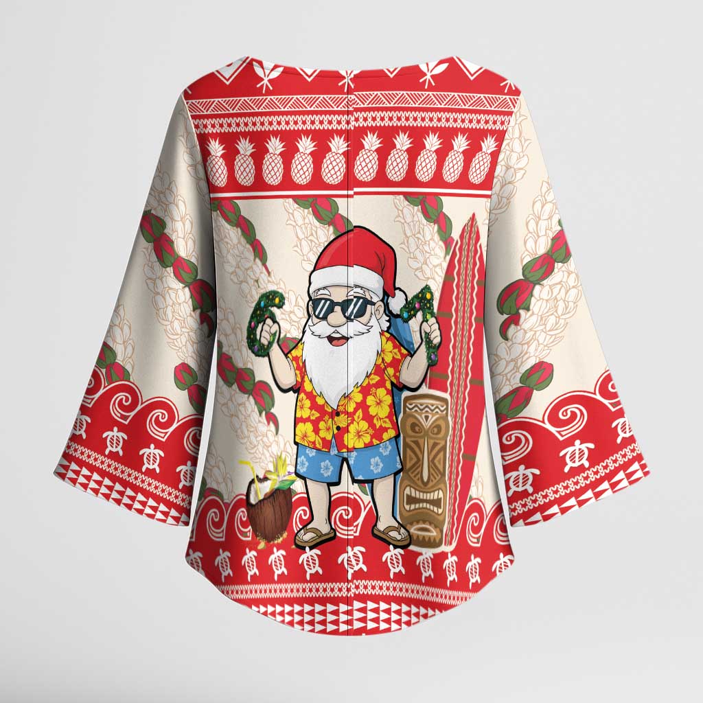 Hawaii Christmas Six Seven Kimono Sleeve Blouse Mele Kalikimaka Funny Santa 67 Gen Alpha Slang LT14 - Polynesian Pride