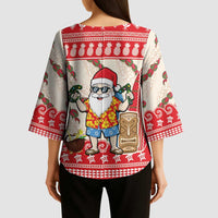 Hawaii Christmas Six Seven Kimono Sleeve Blouse Mele Kalikimaka Funny Santa 67 Gen Alpha Slang LT14 - Polynesian Pride