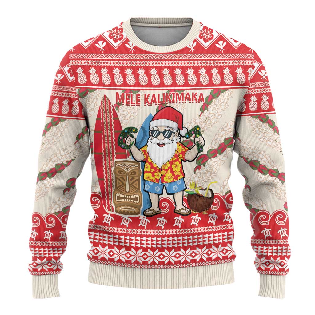Hawaii Christmas Six Seven Ugly Christmas Sweater Mele Kalikimaka Funny Santa 67 Gen Alpha Slang LT14 - Polynesian Pride