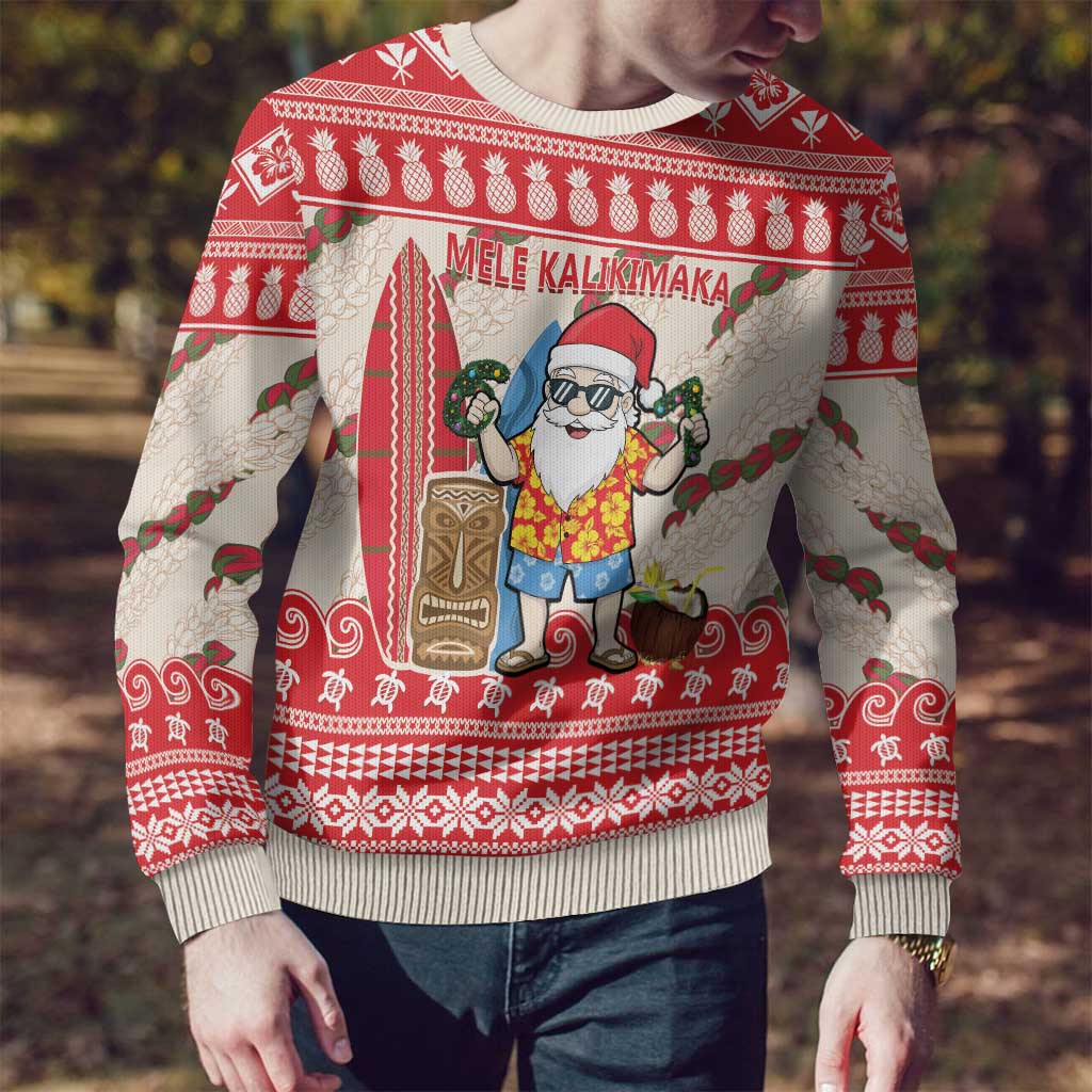 Hawaii Christmas Six Seven Ugly Christmas Sweater Mele Kalikimaka Funny Santa 67 Gen Alpha Slang LT14 - Polynesian Pride