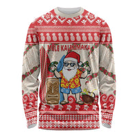 Hawaii Christmas Six Seven Long Sleeve Shirt Mele Kalikimaka Funny Santa 67 Gen Alpha Slang LT14 Unisex Red - Polynesian Pride
