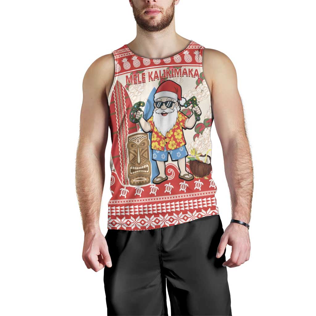 Hawaii Christmas Six Seven Men Tank Top Mele Kalikimaka Funny Santa 67 Gen Alpha Slang LT14 - Polynesian Pride