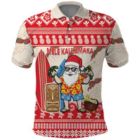 Hawaii Christmas Six Seven Polo Shirt Mele Kalikimaka Funny Santa 67 Gen Alpha Slang LT14 Red - Polynesian Pride