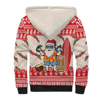 Hawaii Christmas Six Seven Sherpa Hoodie Mele Kalikimaka Funny Santa 67 Gen Alpha Slang LT14 - Polynesian Pride