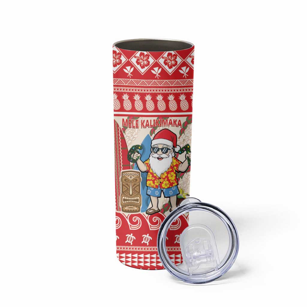 Hawaii Christmas Six Seven Skinny Tumbler Mele Kalikimaka Funny Santa 67 Gen Alpha Slang LT14 - Polynesian Pride