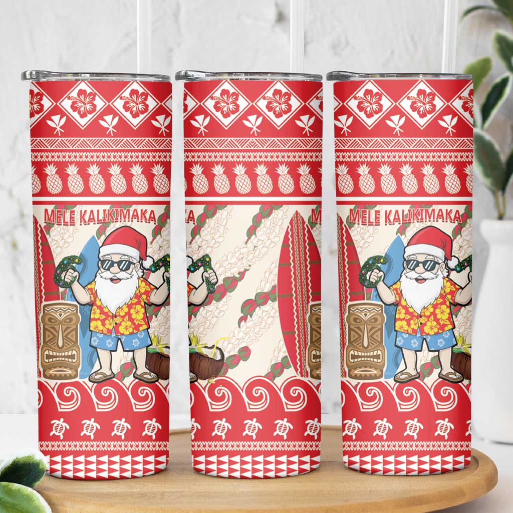Hawaii Christmas Six Seven Skinny Tumbler Mele Kalikimaka Funny Santa 67 Gen Alpha Slang LT14 - Polynesian Pride