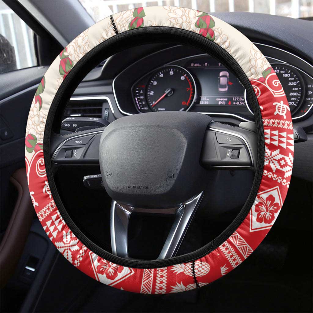 Hawaii Christmas Six Seven Steering Wheel Cover Mele Kalikimaka Funny Santa 67 Gen Alpha Slang LT14 - Polynesian Pride