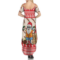 Hawaii Christmas Six Seven Summer Maxi Dress Mele Kalikimaka Funny Santa 67 Gen Alpha Slang LT14 - Polynesian Pride