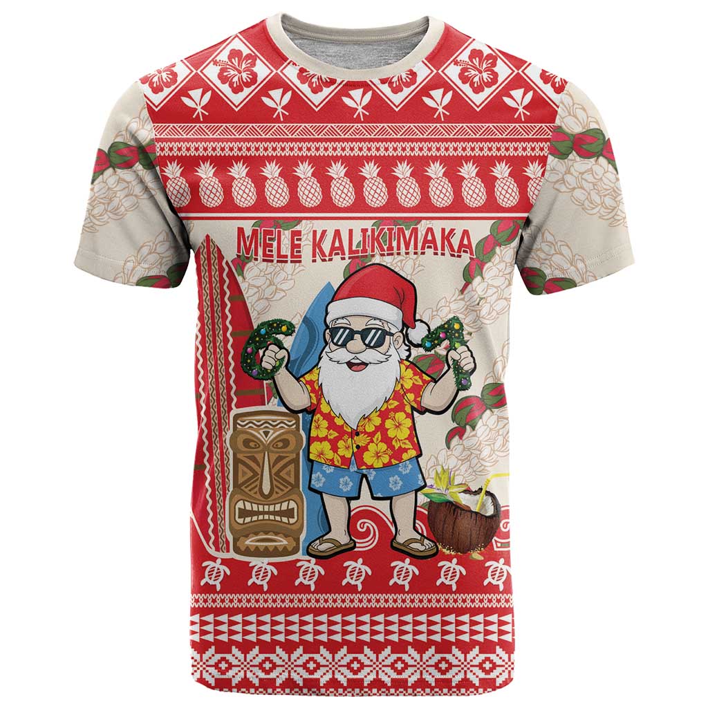 Hawaii Christmas Six Seven T Shirt Mele Kalikimaka Funny Santa 67 Gen Alpha Slang LT14 Red - Polynesian Pride