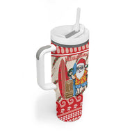 Hawaii Christmas Six Seven Tumbler With Handle Mele Kalikimaka Funny Santa 67 Gen Alpha Slang LT14 - Polynesian Pride