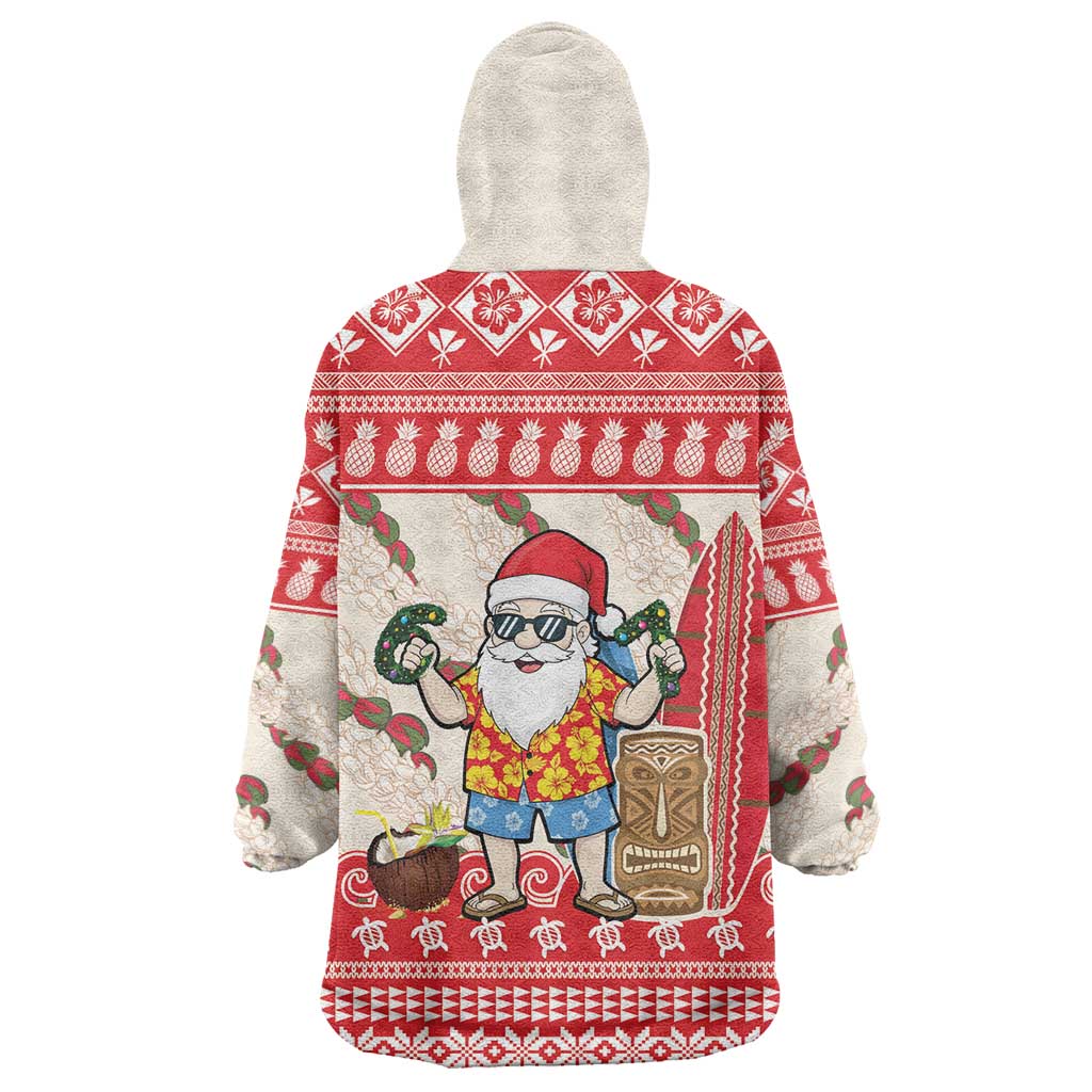 Hawaii Christmas Six Seven Wearable Blanket Hoodie Mele Kalikimaka Funny Santa 67 Gen Alpha Slang LT14 - Polynesian Pride