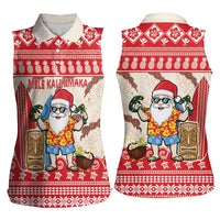 Hawaii Christmas Six Seven Women Sleeveless Polo Shirt Mele Kalikimaka Funny Santa 67 Gen Alpha Slang LT14 - Polynesian Pride