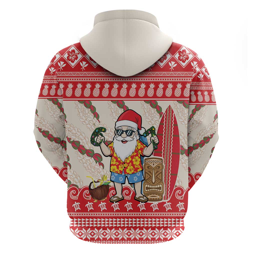 Hawaii Christmas Six Seven Zip Hoodie Mele Kalikimaka Funny Santa 67 Gen Alpha Slang LT14 - Polynesian Pride