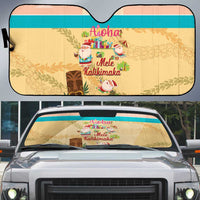 Aloha Hawaii Mele Kalikimaka Auto Sun Shade Beachy Funny Santa Hawaiian Lei LT14 Yellow - Polynesian Pride