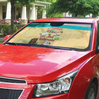 Aloha Hawaii Mele Kalikimaka Auto Sun Shade Beachy Funny Santa Hawaiian Lei LT14 - Polynesian Pride