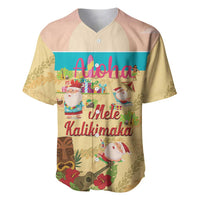 Aloha Hawaii Mele Kalikimaka Baseball Jersey Beachy Funny Santa Hawaiian Lei LT14 Yellow - Polynesian Pride