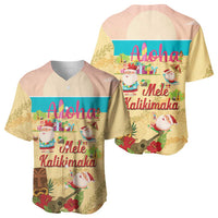 Aloha Hawaii Mele Kalikimaka Baseball Jersey Beachy Funny Santa Hawaiian Lei LT14 - Polynesian Pride