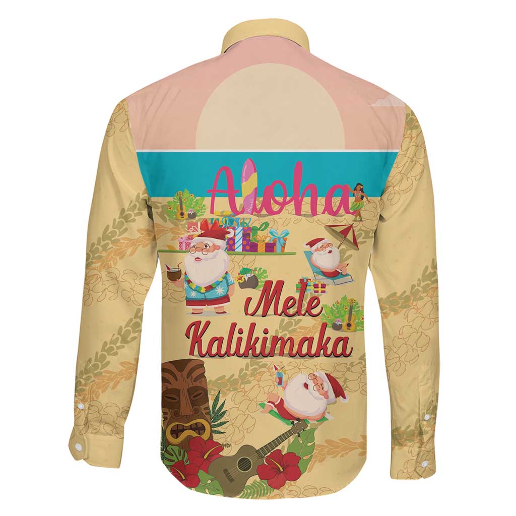 Aloha Hawaii Mele Kalikimaka Family Matching Tank Maxi Dress and Hawaiian Shirt Beachy Funny Santa Hawaiian Lei LT14 - Polynesian Pride
