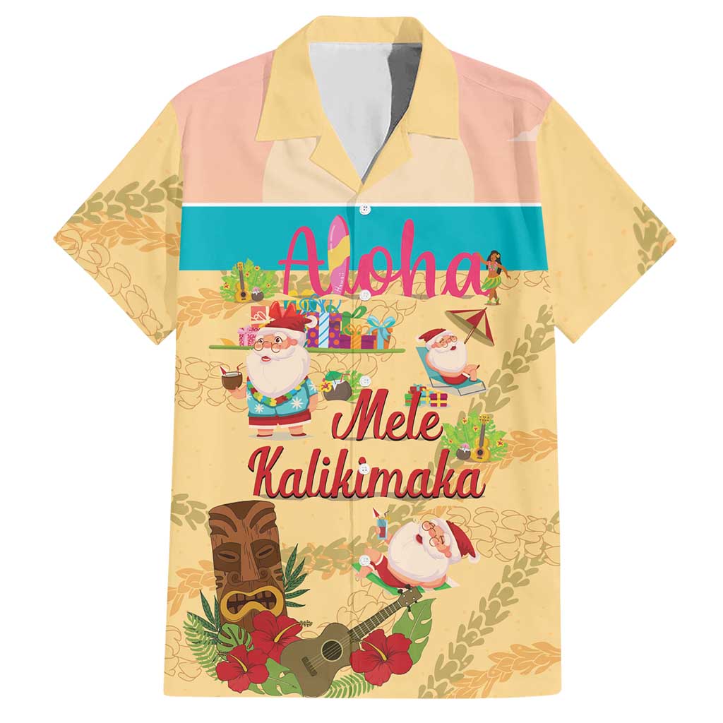 Aloha Hawaii Mele Kalikimaka Hawaiian Shirt Beachy Funny Santa Hawaiian Lei - Polynesian Pride