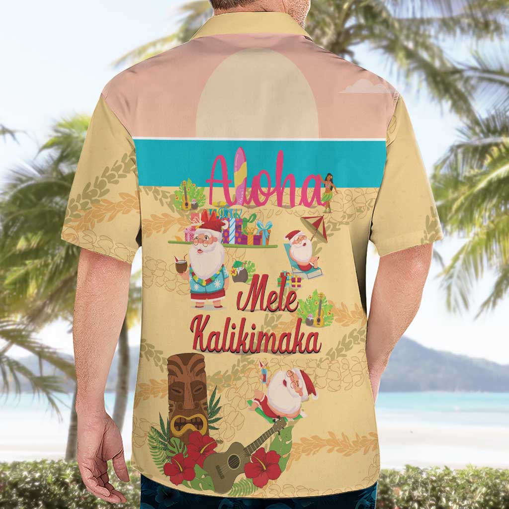 Aloha Hawaii Mele Kalikimaka Hawaiian Shirt Beachy Funny Santa Hawaiian Lei - Polynesian Pride