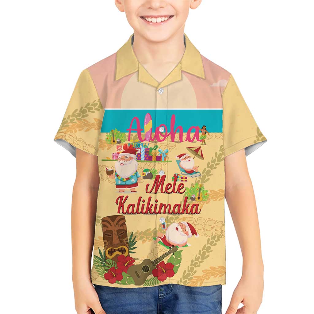 Aloha Hawaii Mele Kalikimaka Hawaiian Shirt Beachy Funny Santa Hawaiian Lei - Polynesian Pride