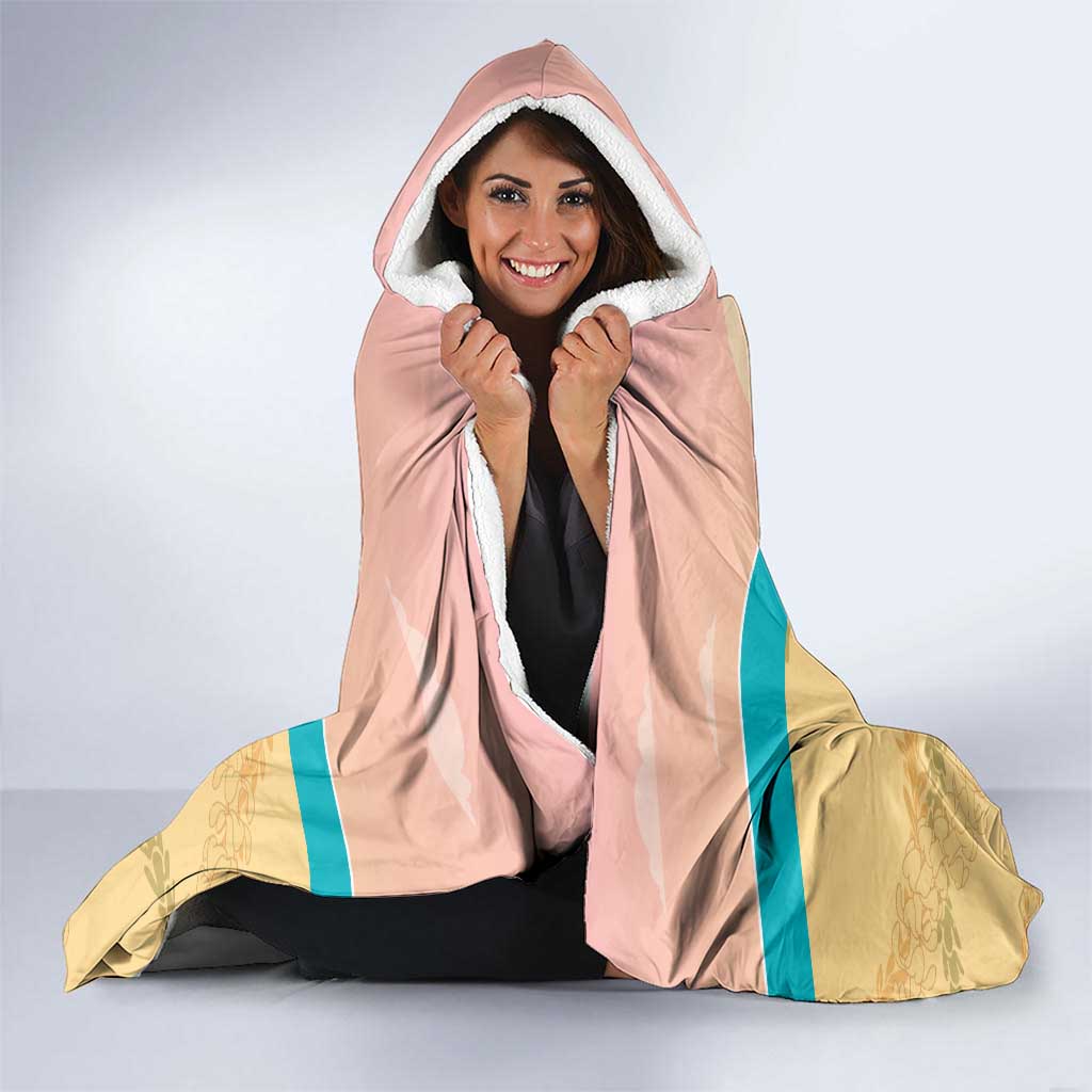 Aloha Hawaii Mele Kalikimaka Hooded Blanket Beachy Funny Santa Hawaiian Lei - Polynesian Pride