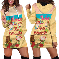 Aloha Hawaii Mele Kalikimaka Hoodie Dress Beachy Funny Santa Hawaiian Lei LT14 - Polynesian Pride