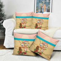 Aloha Hawaii Mele Kalikimaka Pillow Cover Beachy Funny Santa Hawaiian Lei LT14 - Polynesian Pride