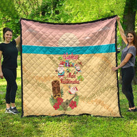 Aloha Hawaii Mele Kalikimaka Quilt Beachy Funny Santa Hawaiian Lei LT14 - Polynesian Pride