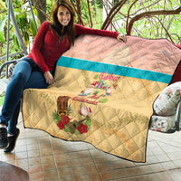 Aloha Hawaii Mele Kalikimaka Quilt Beachy Funny Santa Hawaiian Lei LT14 - Polynesian Pride